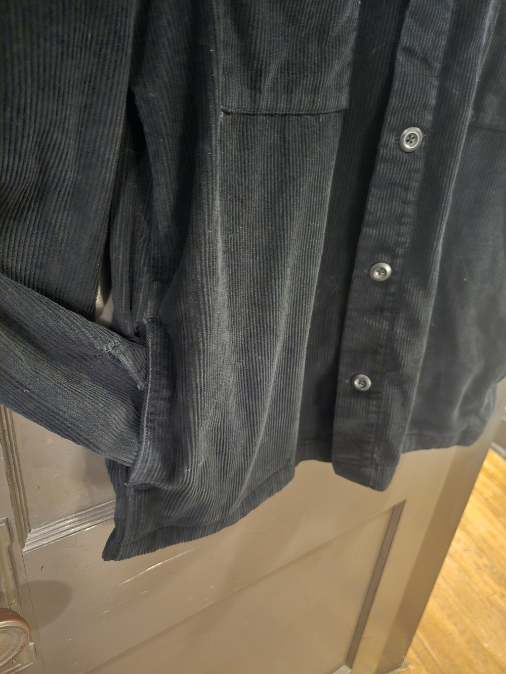 Men's Valor Collective Corduroy Shirt Jacket / Large / Black - Picture 3 of 4